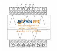 Structural principle of inner spiral rotary induction heating furnace