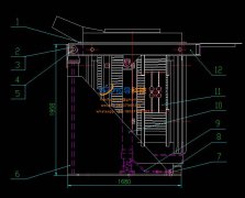 Induction melting furnace-3 ton furnace body assembly drawing